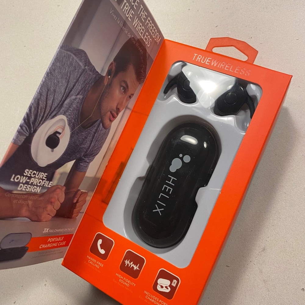 Helix High Fidelity Earbuds with Portable Charging Case